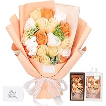 Amazon｜ソープフラワー花束 母の日プレゼント， 誕生日プレゼント
